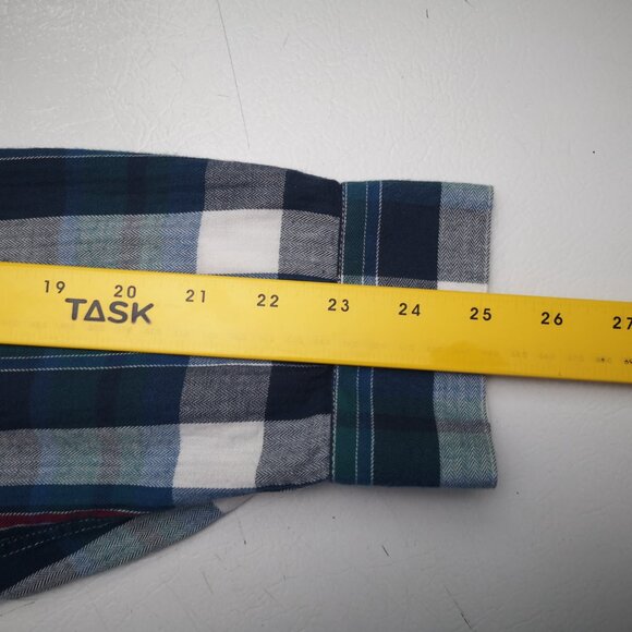 d/c Jeans Ladies Size 2X Made in India Plaid Button Front Shirt - Picture 8 of 9